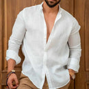 Camisa de Linho de Alta Qualidade Masculino